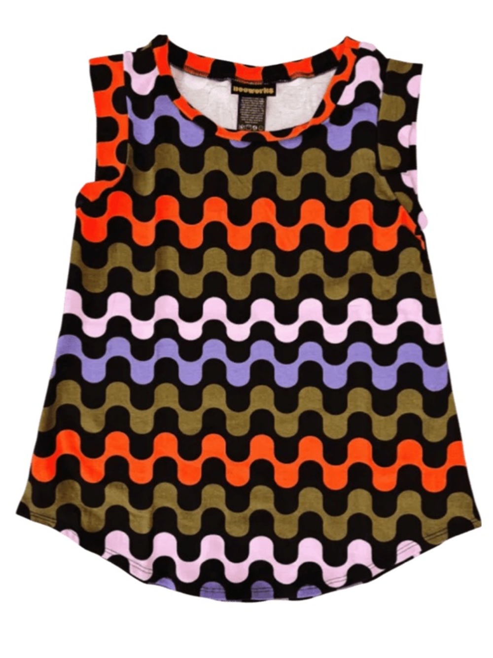 Nooworks Wave Pattern Sleeveless Top | Ditto | Medium